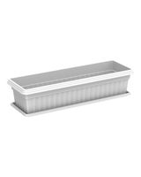 Cosmoplast Exotica White Planter Tray Large - thumbnail