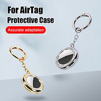 Rhinestone Protective Case For AirTags Bluetooth Locator Tracker Sleeve Anti-Lost Anti-Scratch Metal Protective Cover With Keychain For Airtags miniinthebox - thumbnail