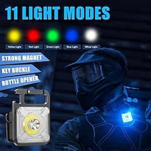 10 Lighting Modes Mini Flashlight Keychain Multi-Functional Lamp Mini Glare Cap Clip Lamp Outdoor Emergency Work Lamp Camping Fishing Adventure Lightinthebox