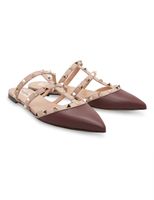 T-Bar Strap Slide Sandals - Ruby Red / Powder Pink - thumbnail