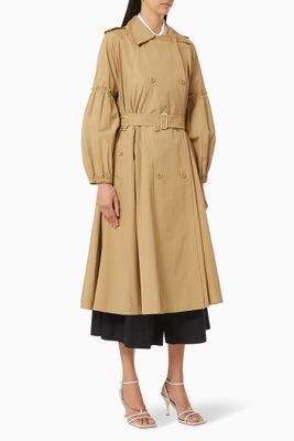 Empoli Trench Coat in Cotton Poplin Empoli Trench Coat in Cotton Poplin