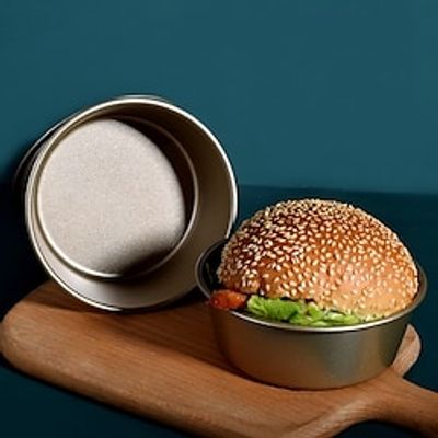 Baking Pan Carbon Steel Round Hamburger Baking Mold DIY Baking Pan Baking Dishes Cooking Gadget Baking Tool Tray Lightinthebox