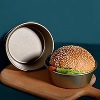 Baking Pan Carbon Steel Round Hamburger Baking Mold DIY Baking Pan Baking Dishes Cooking Gadget Baking Tool Tray Lightinthebox - thumbnail