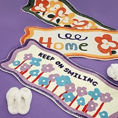 Irregular Household Flower Carpet Simple Imitation Cashmere Living Room Sofa Bedside Blanket Homestay Hotel Water Absorbing Foot Mat Lightinthebox