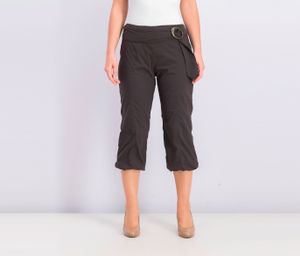 Womens Wide Leg Cropped Pants  Chocolate