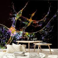 Art Deco 3D  Fluorescent Murals Dazzle With Color Classic Wall Covering Canvas Material Self adhesive Wallpaper Mural Wall Cloth Room Wallcovering miniinthebox - thumbnail