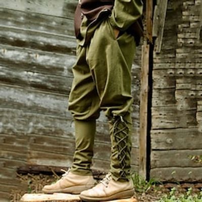 Men's Linen Pants Trousers Summer Pants Beach Pants Pocket Elastic Waist Plain Comfort Breathable Daily Holiday Vacation 100% Linen Hawaiian Boho Yellow Green Lightinthebox