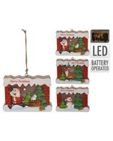 Homesmiths Christmas Hanging Deco With LED 10cm Assorted 1 Piece