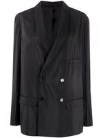 Lemaire oversized double-breasted blazer - Black - thumbnail