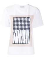 Peserico geometric-print crew-neck T-shirt - White