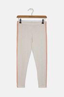 Big Girls Side-Stripe Leggings  Oatmeal Heather - thumbnail