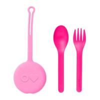 Omielife Utensil + Holder Set Pink Berry