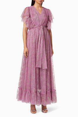 Frill Dress in Metallic Tulle Frill Dress in Metallic Tulle