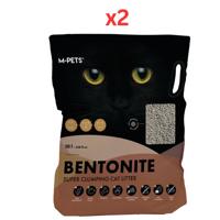 M-Pets Super Clumping Bentonite Cat Litter Non Scented 10L (Pack of 2)