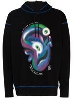 MARCELO BURLON COUNTY OF MILAN Mad Face print hoodie - Black