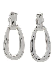 Clip Earrings Irregular Oval