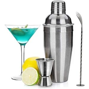 3PCS Cocktail Shaker Bar Tool Set, 24oz Bar Shaker with Measuring Jigger and Mixing Spoon, Stainless Steel Rustproof Drink Mixer for Cocktail Lightinthebox