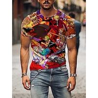 One Piece Monkey D. Luffy Roronoa Zoro T-shirt Print Graphic T-shirt For Men's Adults' 3D Print Casual Daily miniinthebox - thumbnail