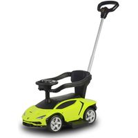 Megastar 3 In 1 Kids Ride On Car Push & Pull Licensed Lamborghini Centenario With Multifunctional Parental Handle Bar & Music For Children - Green (UAE Delivery Only)