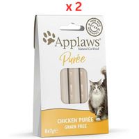 Applaws Natural Chicken Puree Cat Treats 8x7g (Pack of 2)