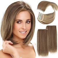 4PCS Hair Toppers for Women Clip in Hair Topper Synthetic Hair Extension Invisible Thick Hairpieces for Women with Thinning Hair Adding Hair Volume Daily Use Lightinthebox