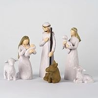 5pcs Figure Statues Set, Holiday Decorations, Bible, Christmas Decorations, Creative Decorations, As Gifts For Holidays, Weddings, Anniversaries, Placed In Living Rooms, Bedrooms, Tabletops miniinthebox - thumbnail