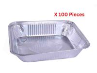 Hotpack Aluminium Container Base With Lid - 100 Pieces - 73365B+73365L