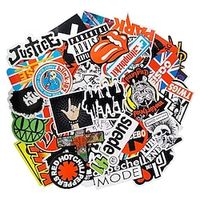 100Pcs Rock Band Stickers Music Car Stickers for Guitar Stickers Decals - Punk Rock Band Stickers Rock n Roll No Repeat Waterproof Laptop Sticker for IPad Electric Bass Drum Skateboard Motorcycle Lightinthebox - thumbnail