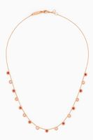 Salasil Necklace with Ruby & Pink Sapphire in 18kt Rose Gold Salasil Necklace with Ruby & Pink Sapphire in 18kt Rose Gold