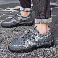 Men's Sandals Fashion Sandals Walking Casual Daily Fabric Breathable Booties / Ankle Boots Lace-up Black Gray Summer Lightinthebox - thumbnail