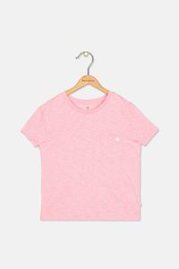 Girls Front Pocket Tee  Pink