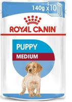 Royal Canin Size Health Nutrition Medium Puppy Gravy Wet Food Pouches Dog Food 140g x 10 pcs