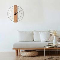 Simple Wall Clock Nordic Modern Solid Wood Square Mute Round Clock Living Room Bedroom Decorative Wall Clock 40 50 CM Lightinthebox - thumbnail