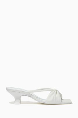 Freya Mules in Grained Leather