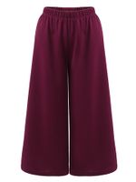 Elastic Waist Wide Legs Pants