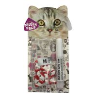 Nutrapet Plushy Paws Nail Caps Dual Red | White #50 Large