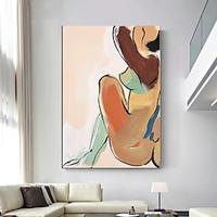 Handmade Hand Painted Oil Painting Wall Art Hand-painted Art Abstract woman nude Modern Oil Painting Rolled Canvas No Frame Unstretched Lightinthebox