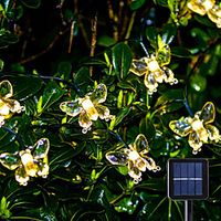 Outdoor Solar LED String Light 6.5m 30LEDs Outdoor Waterpoof Butterfly Warm White Colorful White 8 Mode Outdoor Waterproof Fairy Light Wedding Patio Garden House Holiday Decoration Lamp Garden Light miniinthebox - thumbnail