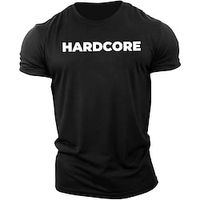 gymtier hardcore - bodybuilding t-shirt | men's gym t-shirt training clothing grey Lightinthebox - thumbnail