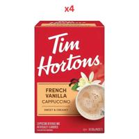 Tim Hortons Cappuccino French Vanilla 8 Sachet Pack Of 4