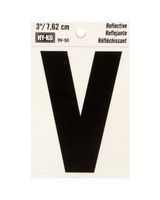 Hy-Ko 3 Inches Black Reflective Letter V Hy-Ko 3 Inches Black Reflective Letter V