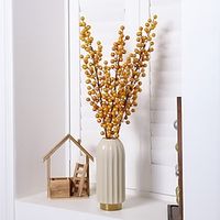 2/4pcs Artificial Berry Stems Artificial Fall Berry Twigs Fake Pomegranate Orange Stems Berry Picks Branches for Farmhouse Autumn Fall Thanksgivings miniinthebox - thumbnail