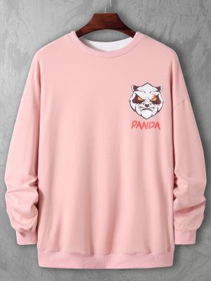 KOYYE Men Fashion Cartoon Panda Print Casual Sweatshirt KOYYE Men Fashion Cartoon Panda Print Casual Sweatshirt