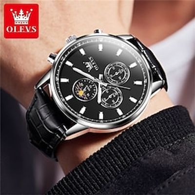 New Olevs Brand Men'S Watches Luminous Chronograph Waterproof Quartz Men'S Sports Watches Lightinthebox