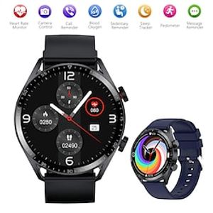 T60 Smart Watch 1.3 inch Smartwatch Fitness Running Watch Bluetooth Temperature Monitoring Pedometer Call Reminder Compatible with Android iOS Women Men Waterproof Long Standby Hands-Free Calls IP 67 Lightinthebox