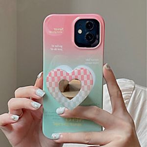 Phone Case For Apple Back Cover iPhone 12 Pro Max 11 X XR XS Max iphone 7Plus / 8Plus Shockproof Dustproof with Stand Word / Phrase Graphic Heart TPU miniinthebox