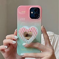 Phone Case For Apple Back Cover iPhone 12 Pro Max 11 X XR XS Max iphone 7Plus / 8Plus Shockproof Dustproof with Stand Word / Phrase Graphic Heart TPU miniinthebox - thumbnail