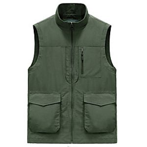 Men's Hiking Fishing Vest Work Vest Outdoor Casual Lightweight with Multi Pockets AutumnFall Spring Summer Travel Cargo Safari Photo Wear Resistance Breathable Waistcoat Jacket Coat Top Lightinthebox