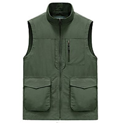 Men's Hiking Fishing Vest Work Vest Outdoor Casual Lightweight with Multi Pockets AutumnFall Spring Summer Travel Cargo Safari Photo Wear Resistance Breathable Waistcoat Jacket Coat Top Lightinthebox