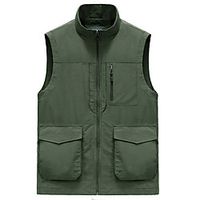 Men's Hiking Fishing Vest Work Vest Outdoor Casual Lightweight with Multi Pockets AutumnFall Spring Summer Travel Cargo Safari Photo Wear Resistance Breathable Waistcoat Jacket Coat Top Lightinthebox - thumbnail